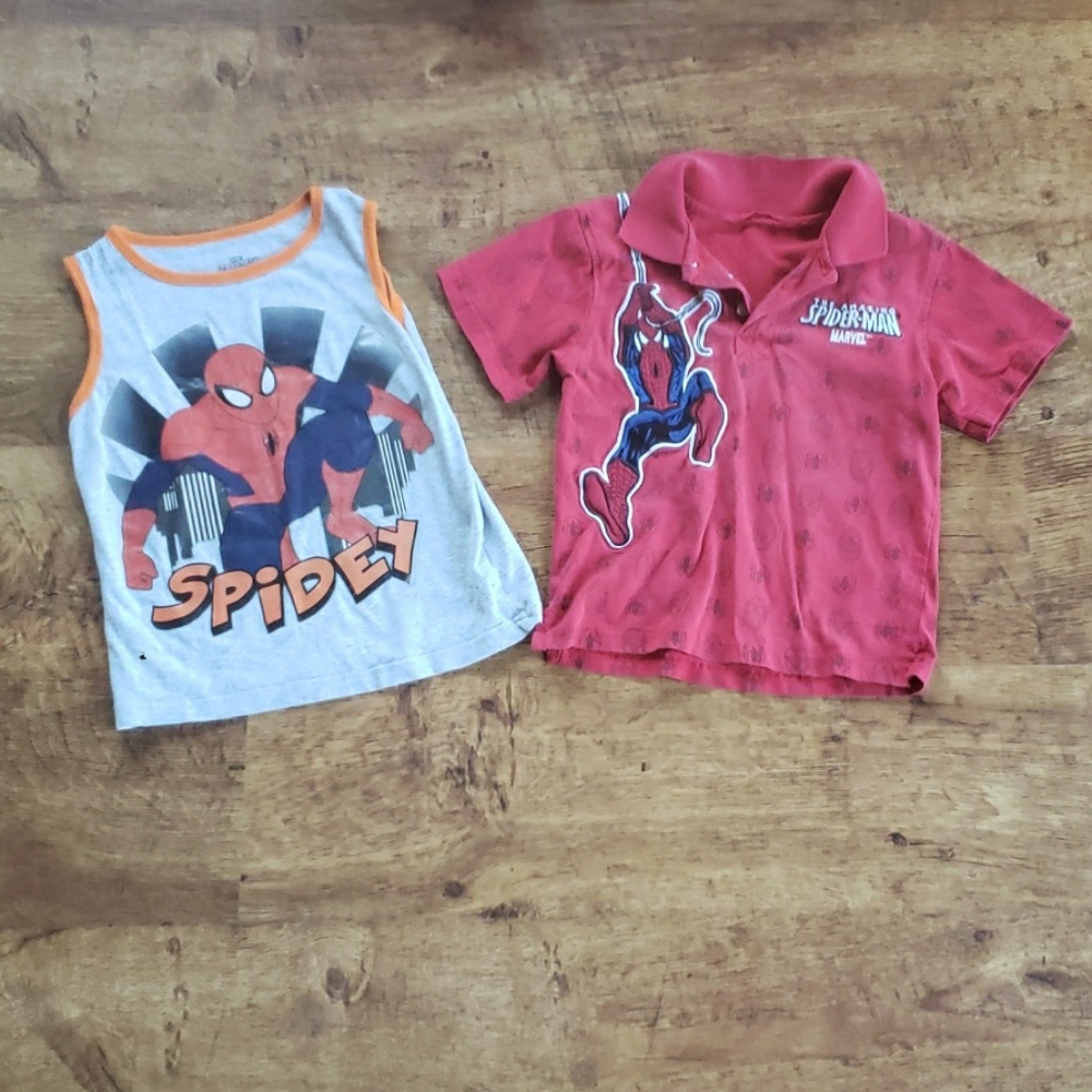 Bundle of boys spider man shirts